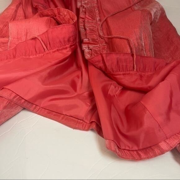 Rafael Metallic Tangerine Ruffled Party Event Glam Jacket NWOT Size 16 - Picture 8 of 11